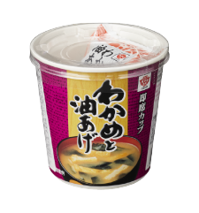 即席カップわかめと油あげ