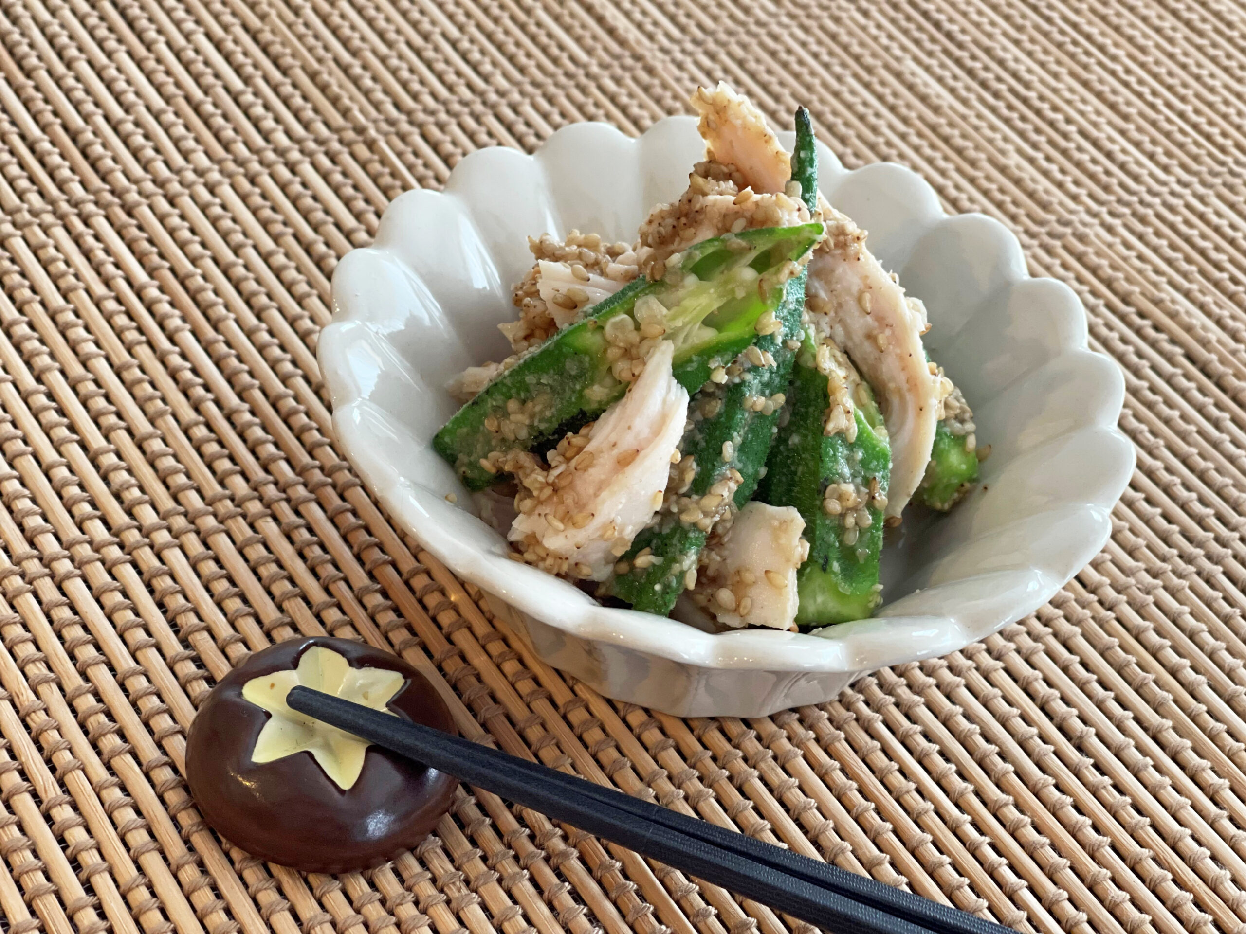 おくらのごまみそ和え